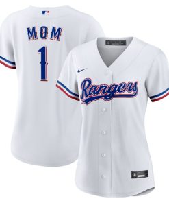 Texas Rangers Nike Women's #1 Mom Home Replica Jersey - White