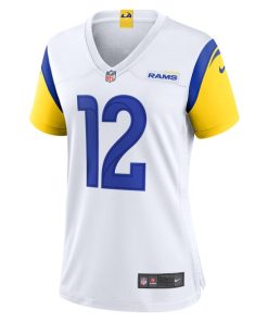 Alternative view of Puka Nacua Los Angeles Rams Nike Women's Game Player Jersey - White
