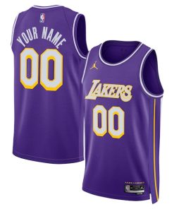 Los Angeles Lakers Jordan Brand Unisex Swingman Custom Jersey - Statement Edition - Purple