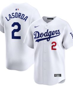 Tommy Lasorda Los Angeles Dodgers Nike Home Limited Player Jersey - White