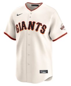 Alternative view of San Francisco Giants Nike Home Limited Custom Jersey - Cream