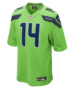 Alternative view of DK Metcalf Seattle Seahawks Nike  Game Jersey - Neon Green