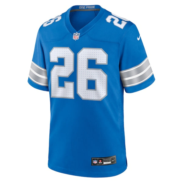 Jahmyr Gibbs Detroit Lions Nike Game Jersey - Blue - Image 3