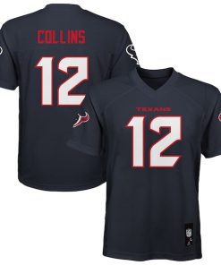 Nico Collins Houston Texans Youth Replica Player Jersey - Navy