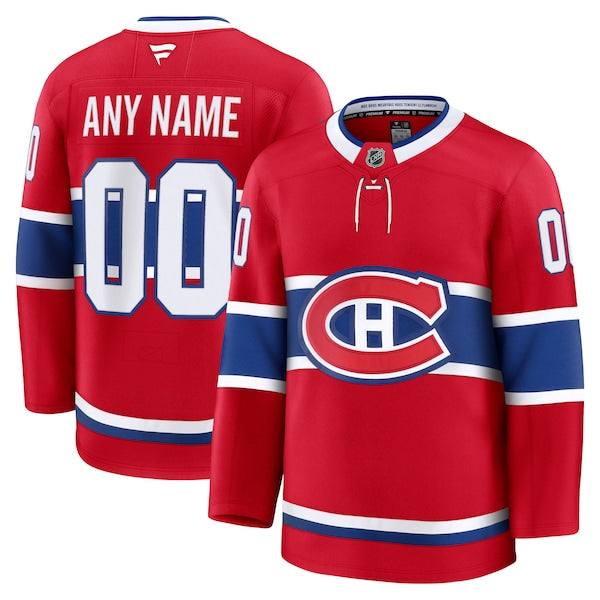 Montreal Canadiens Home Premium Custom Jersey - Red/White