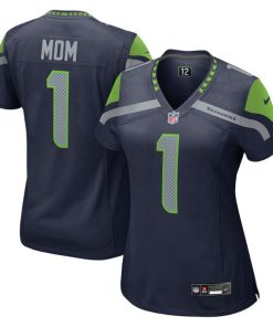 Number 1 Mom Seattle Seahawks Nike Women's Game Jersey - College Navy