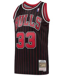 Alternative view of Scottie Pippen Chicago Bulls  Hardwood Classics Swingman Jersey - Black