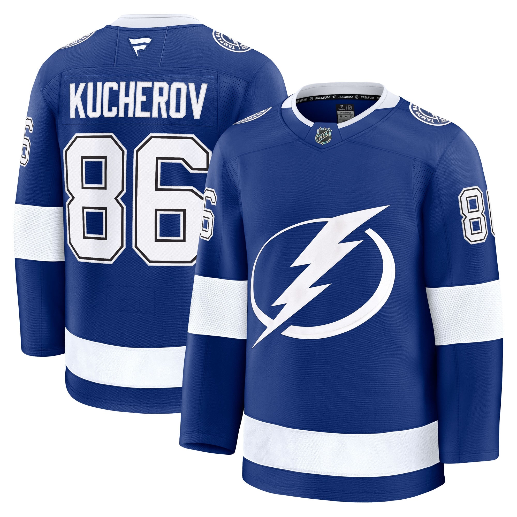 Nikita Kucherov Tampa Bay Lightning Alternate Premium Jersey - Black/Blue - Image 8
