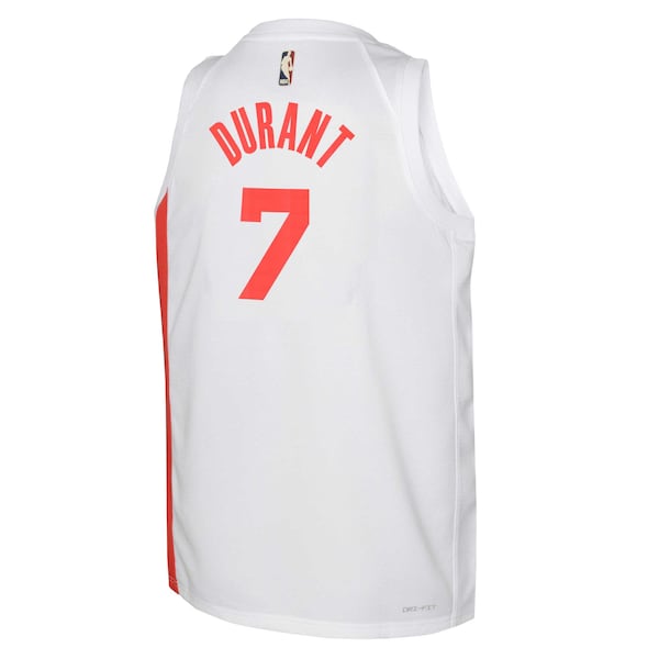 Kevin Durant Brooklyn Nets Nike Youth 2022/23 Swingman Jersey White - Classic Edition - Image 3