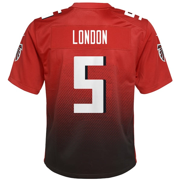 Drake London Atlanta Falcons Nike Youth Game Jersey - Red - Image 3