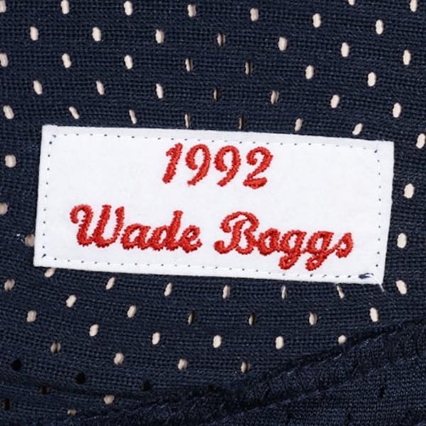Wade Boggs Boston Red Sox 1992 Authentic Cooperstown Collection Batting Practice Jersey - Navy Blue - Image 5