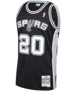 Alternative view of Manu Ginobili San Antonio Spurs 2002-03 Hardwood Classics Player Swingman Jersey - Black