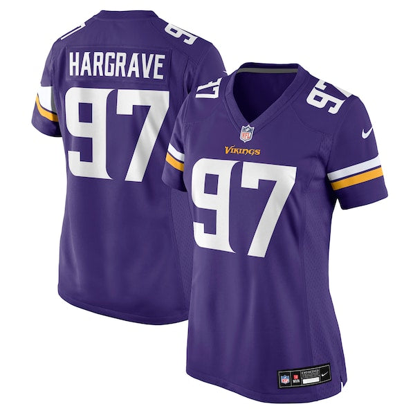 Javon Hargrave Minnesota Vikings Nike Women's Team Game Jersey - Purple