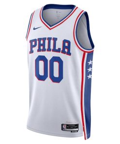 Alternative view of Philadelphia 76ers Nike Unisex 2022/23 Swingman Custom Jersey White - Association Edition