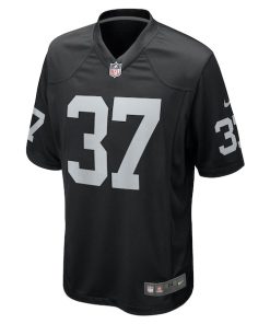 Alternative view of Tyler Hall Las Vegas Raiders Nike Team Game Jersey -  Black