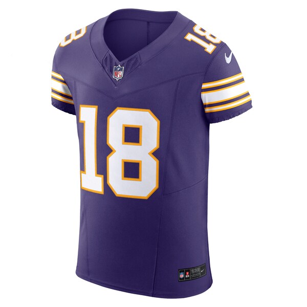 Justin Jefferson Minnesota Vikings Nike Alternate Vapor F.U.S.E. Elite Jersey - Purple - Image 2