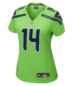 Alternative view of DK Metcalf Seattle Seahawks Nike Women's  Game Jersey - Neon Green