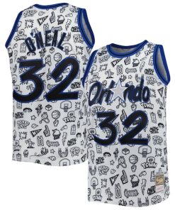 Shaquille O'Neal Orlando Magic 1994/95 Hardwood Classics Doodle Swingman Jersey - White