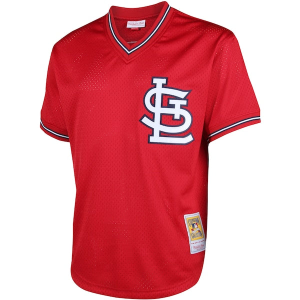 Ozzie Smith St. Louis Cardinals Cooperstown Mesh Batting Practice Jersey - Red/Navy - Image 3