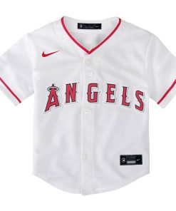 Alternative view of Mike Trout Los Angeles Angels Nike Toddler Home Replica Player Jersey - White