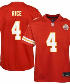 Alternative view of Rashee Rice Kansas City Chiefs Nike Youth Game Jersey -  Red/White