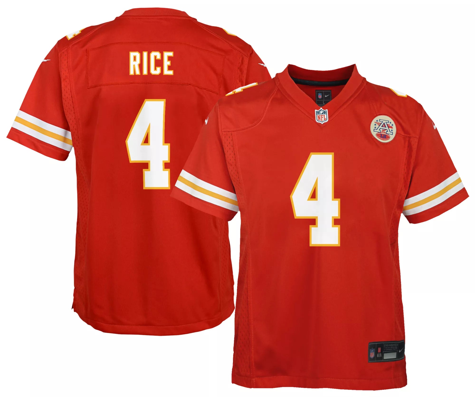 Rashee Rice Kansas City Chiefs Nike Youth Game Jersey - Red/White - Image 2