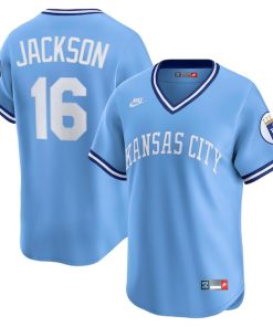 Bo Jackson Kansas City Royals Nike Throwback Cooperstown Collection Limited Jersey - Light Blue