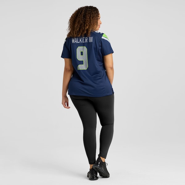 Kenneth Walker III Seattle Seahawks Nike Women's Team Game Jersey - College Navy/Neon Green - Image 10