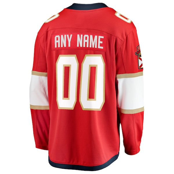 Florida Panthers 2025 Stanley Cup Final Home Breakaway Custom Jersey - Red - Image 3