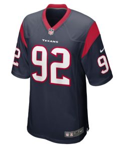 Alternative view of Dylan Horton Houston Texans Nike Team Game Jersey - Navy