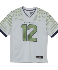 Alternative view of 12s Seattle Seahawks Nike Toddler 2025 Rivalries Collection Game Jersey - Wolf Gray