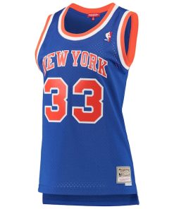 Alternative view of Patrick Ewing New York Knicks Women's 1991/92 Hardwood Classics Swingman Jersey - Blue