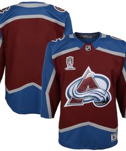 Colorado Avalanche Youth Home 2022 Stanley Cup Champions Premier Jersey - Burgundy