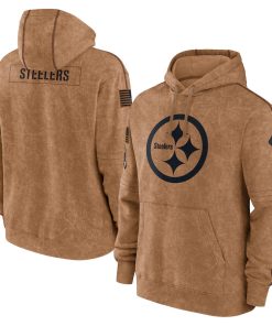 Pittsburgh Steelers Men's Nike Brown 2023 Salute To Service Club Pullover Hoodie