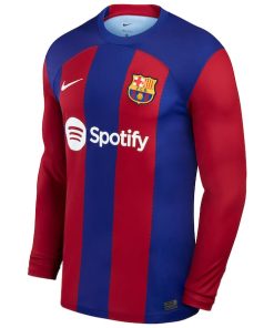 Alternative view of Pedri Barcelona Nike 2023/24 Home Replica Long Sleeve Jersey - Royal