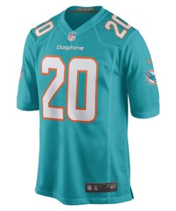 Alternative view of Justin Bethel Miami Dolphins Nike Game Player Jersey - Aqua