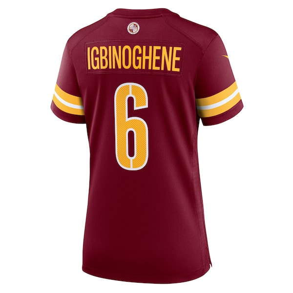 Noah Igbinoghene Washington Commanders Nike Women's Team Game Jersey - Burgundy - Image 3