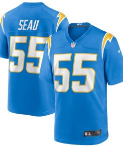 Alternative view of Junior Seau Los Angeles Chargers Nike Game Retired Player Jersey - Powder Blue/Royal