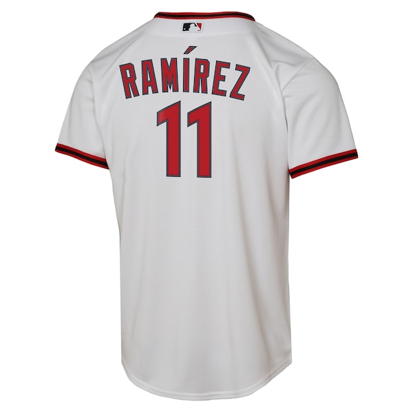 Jose Ramirez Cleveland Guardians Nike Youth Home Replica 2.0 Player Jersey - White - Image 3