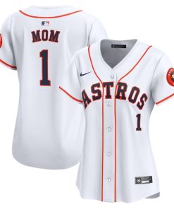 Houston Astros Nike Women's #1 Mom Home Limited Jersey - White