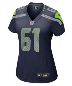 Alternative view of Jalen Sundell Seattle Seahawks Nike Women's Team Game Jersey -  College Navy