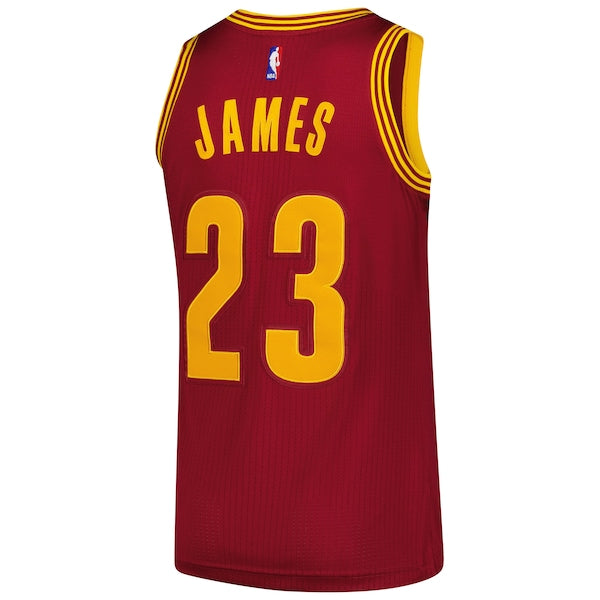 LeBron James Cleveland Cavaliers Hardwood Classics 2015/16 Authentic Jersey - Wine - Image 3