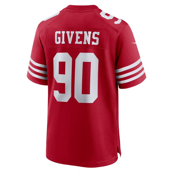 Kevin Givens San Francisco 49ers Nike Game Jersey - Scarlet - Image 4