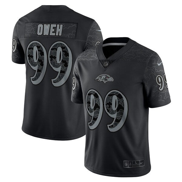 Odafe Oweh Baltimore Ravens Nike RFLCTV Limited Jersey - Black - Image 2