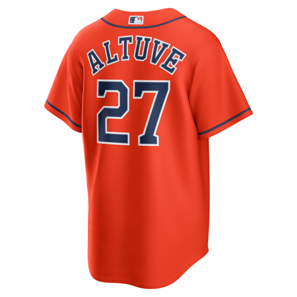 Jose Altuve Houston Astros Nike Alternate Replica Jersey - Orange/Gray - Image 4