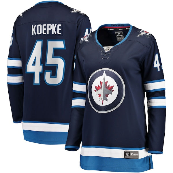 Cole Koepke Winnipeg Jets Women's Home Breakaway Jersey - Navy