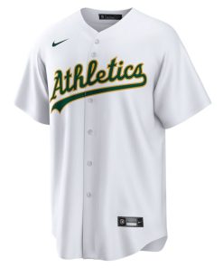 Alternative view of Dany Jim¨¦nez Oakland Athletics Nike Home  Replica Player Jersey - White