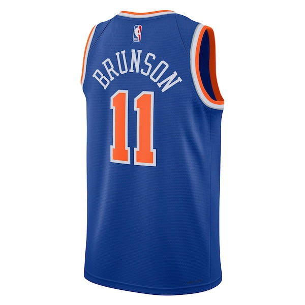 Jalen Brunson New York Knicks Nike Unisex Swingman Jersey - Icon Edition - Blue - Image 4