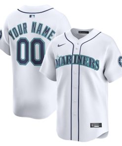 Seattle Mariners Nike Home Limited Custom Jersey - White
