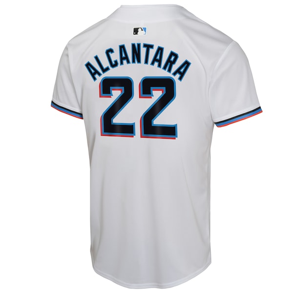 Sandy Alcantara Miami Marlins Nike Youth Home Game Player Jersey - White - Image 3